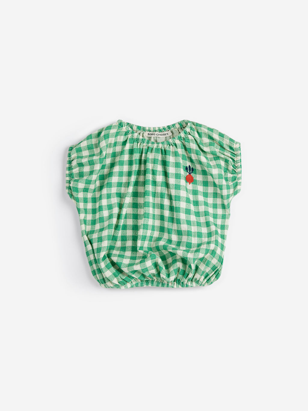 Pixel Sugar Beet Vichy Woven Blouse (Green)