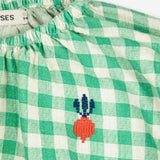 Pixel Sugar Beet Vichy Woven Blouse (Green)