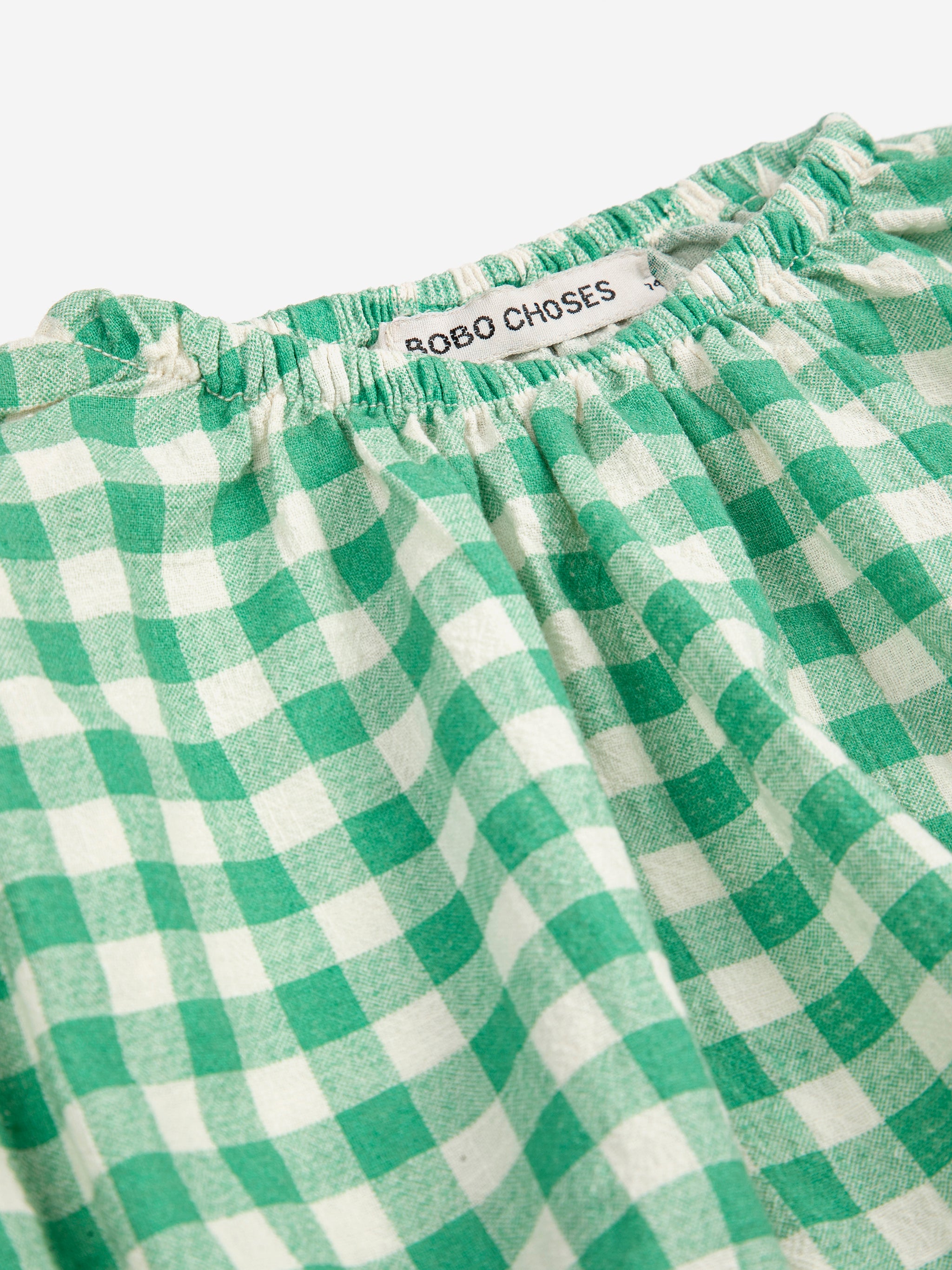 Pixel Sugar Beet Vichy Woven Blouse (Green)