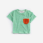 Stripes Terry Cloth T-Shirt (Green)