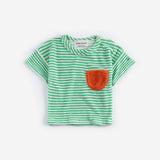 Stripes Terry Cloth T-Shirt (Green)
