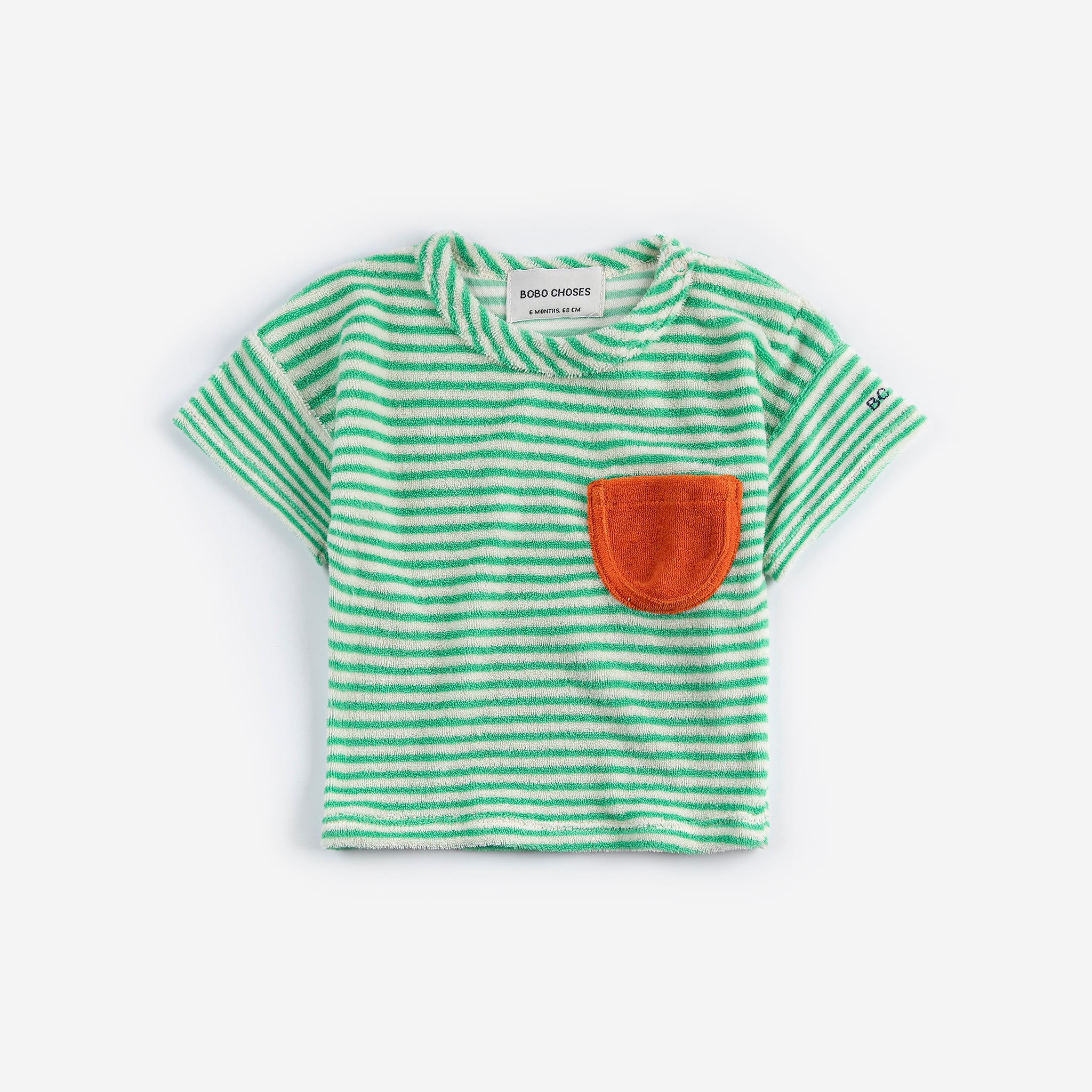 Stripes Terry Cloth T-Shirt (Green)