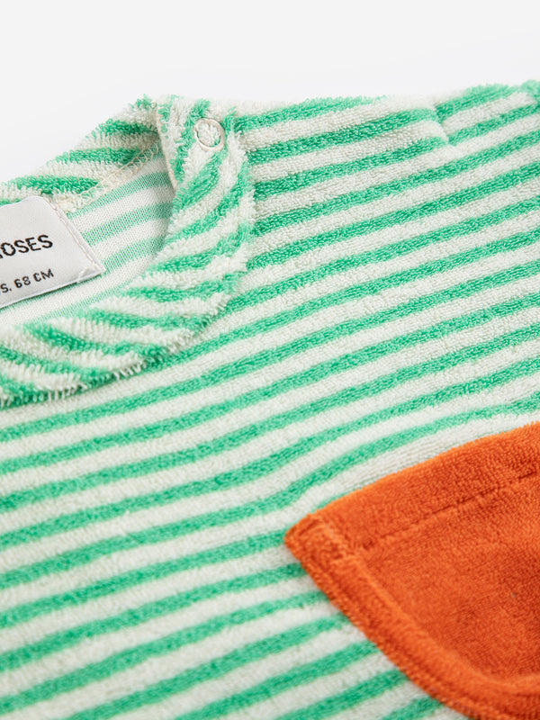 Stripes Terry Cloth T-Shirt (Green)