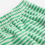 Stripes Terry Cloth Harem Pants (Green)