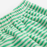 Stripes Terry Cloth Harem Pants (Green)