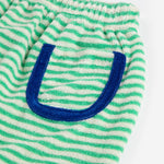Stripes Terry Cloth Harem Pants (Green)