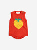 Pixel Strawberry Knitted Romper (Red)