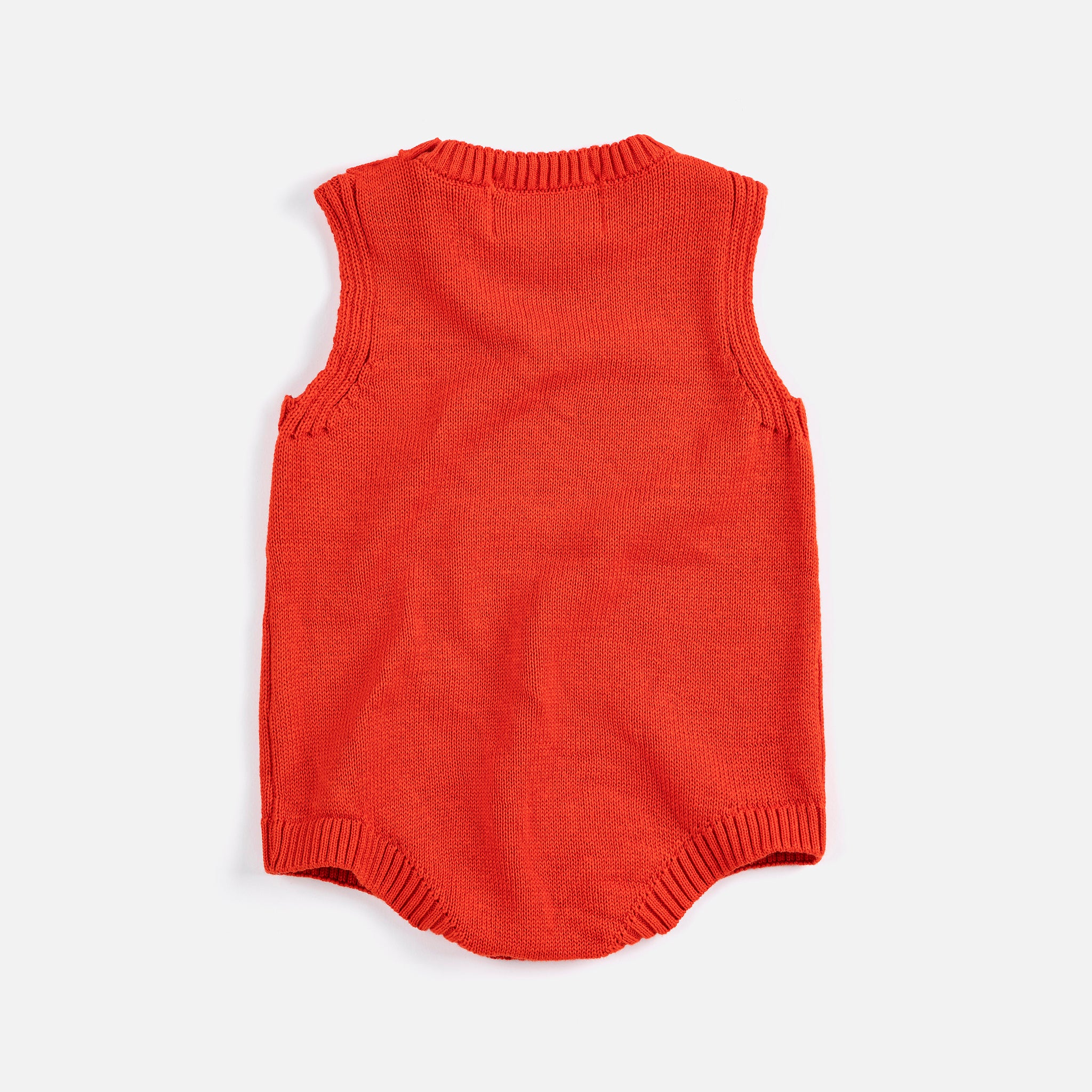 Pixel Strawberry Knitted Romper (Red)
