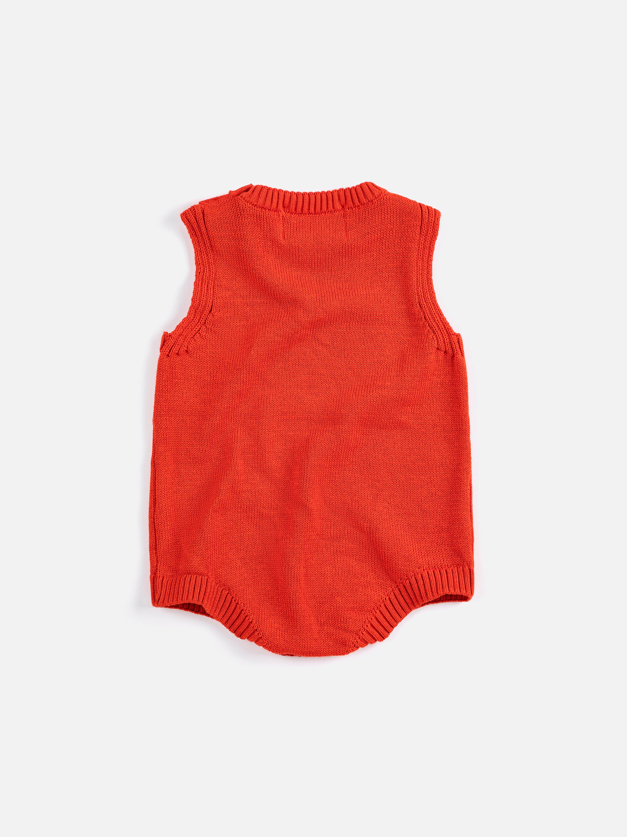Pixel Strawberry Knitted Romper (Red)