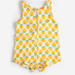 Strawberry All Over Woven Playsuit (White)