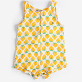 Strawberry All Over Woven Playsuit (White)