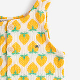 Strawberry All Over Woven Playsuit (White)