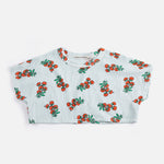 Juicy Tomatoes All Over Cropped T-Shirt (Light Blue)