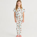 Juicy Tomatoes All Over Cropped T-Shirt (Light Blue)