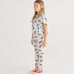 Juicy Tomatoes All Over Cropped T-Shirt (Light Blue)