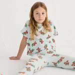 Juicy Tomatoes All Over Cropped T-Shirt (Light Blue)