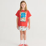 Juicy Tomatoes All Over Skirt (Light Blue)