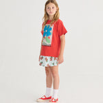 Juicy Tomatoes All Over Skirt (Light Blue)