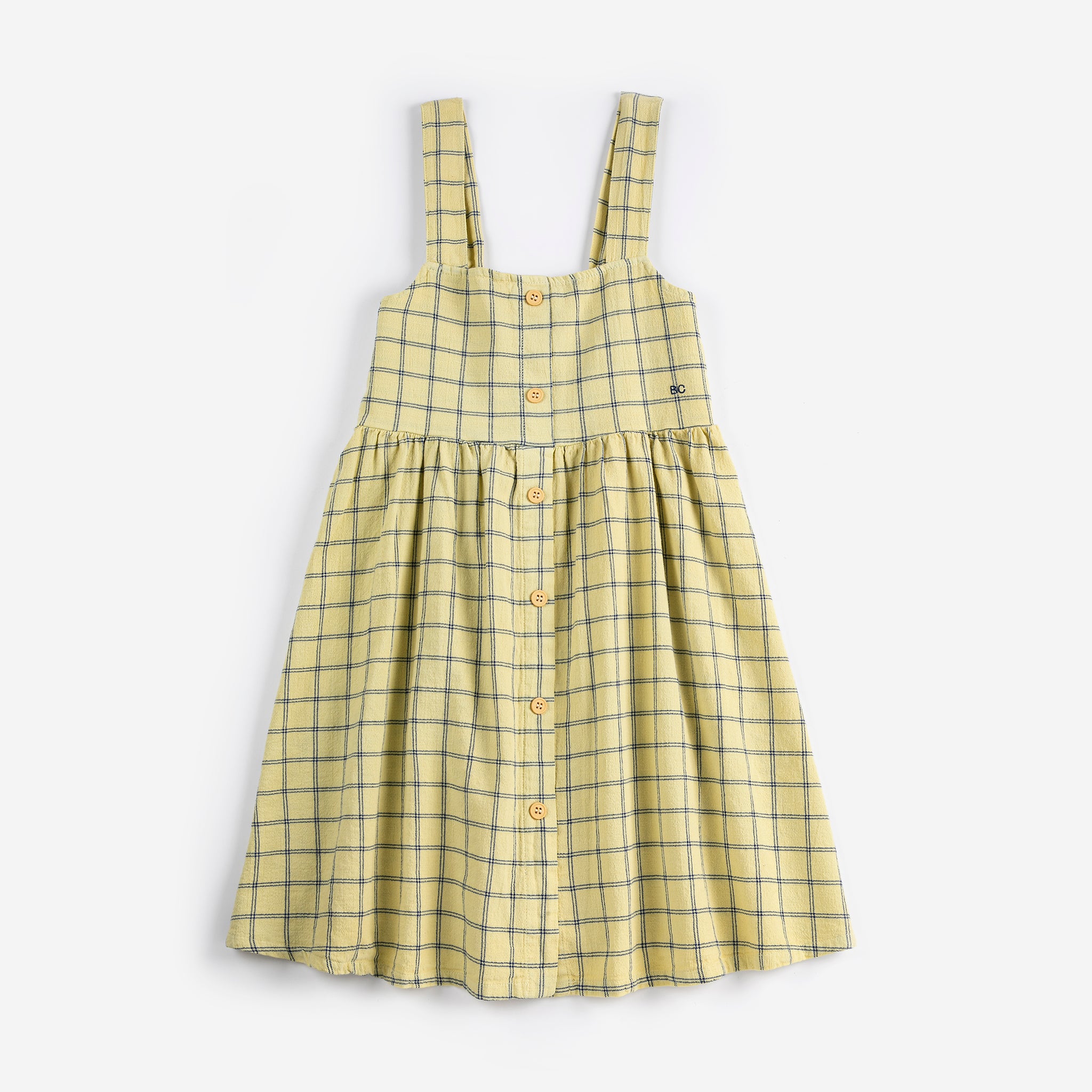 Spicy Window Pane Woven Dress (Yellow)