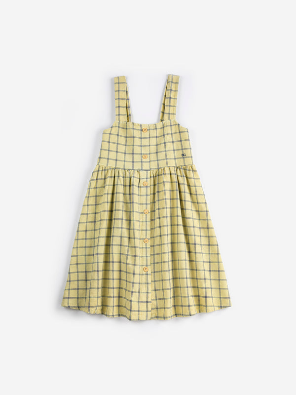 Spicy Window Pane Woven Dress (Yellow)