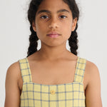 Spicy Window Pane Woven Dress (Yellow)