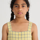 Spicy Window Pane Woven Dress (Yellow)