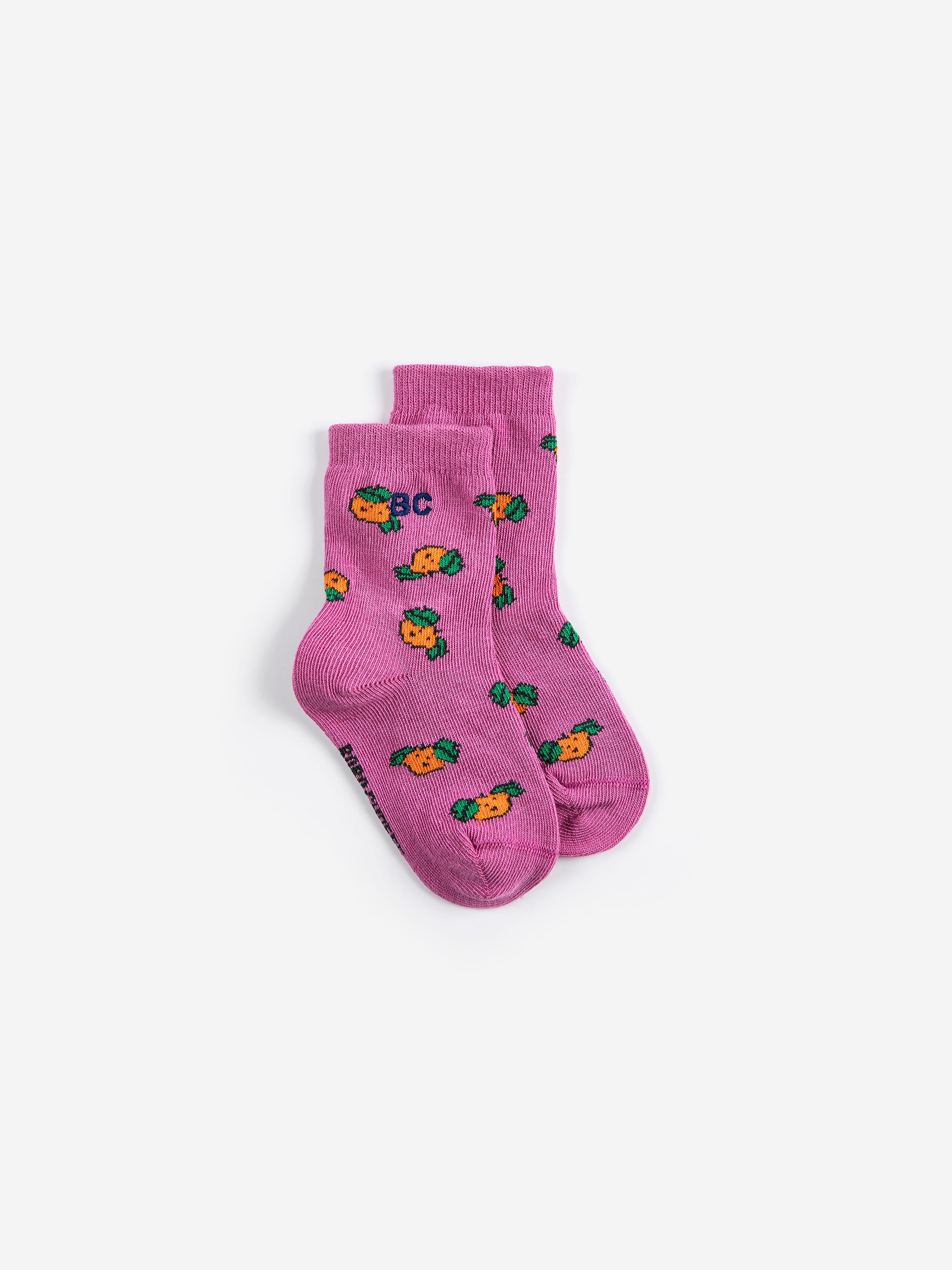 Tangerine All Over Short Socks (Fuchsia)
