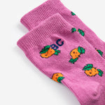 Tangerine All Over Short Socks (Fuchsia)