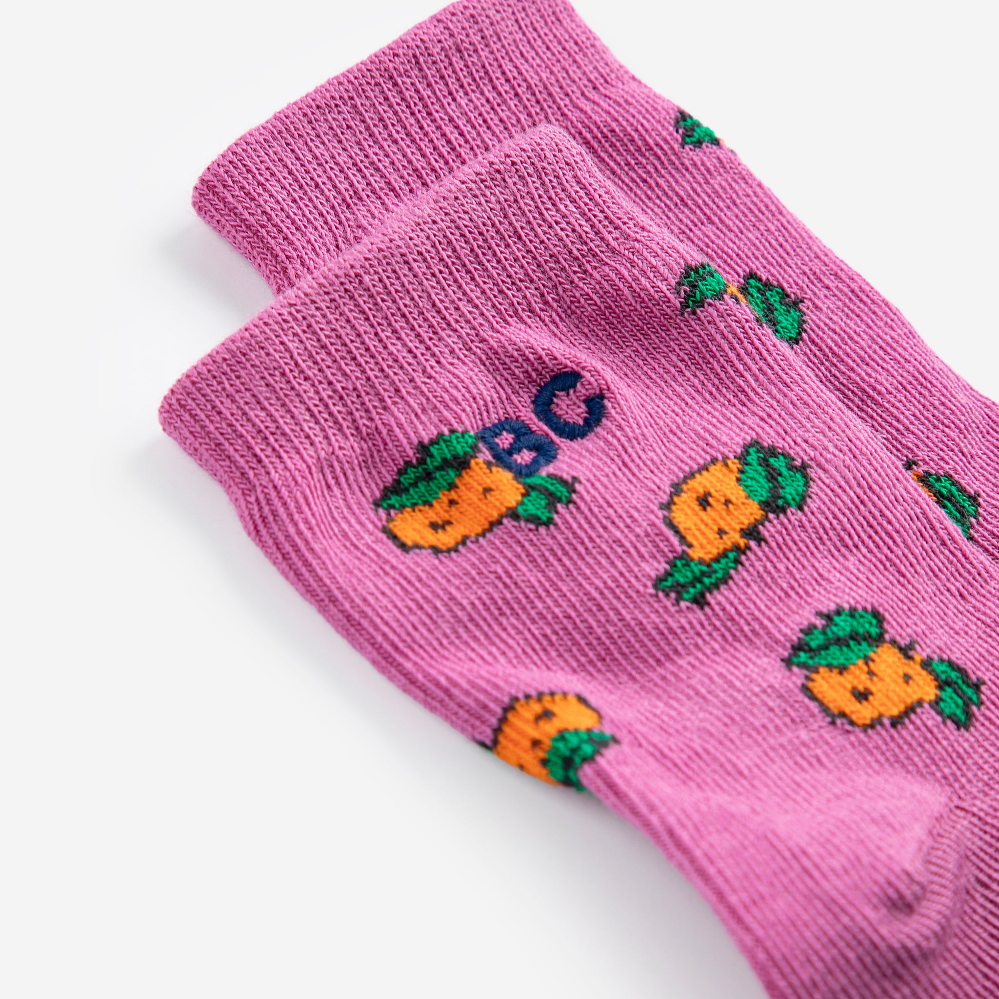 Tangerine All Over Short Socks (Fuchsia)