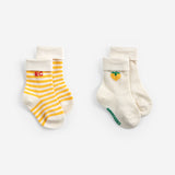 2-Pack Pixel Strawberry Short Socks (White)
