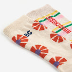 Long Baby Socks Two Pack (Kaleidoscope All Over, Stripes)