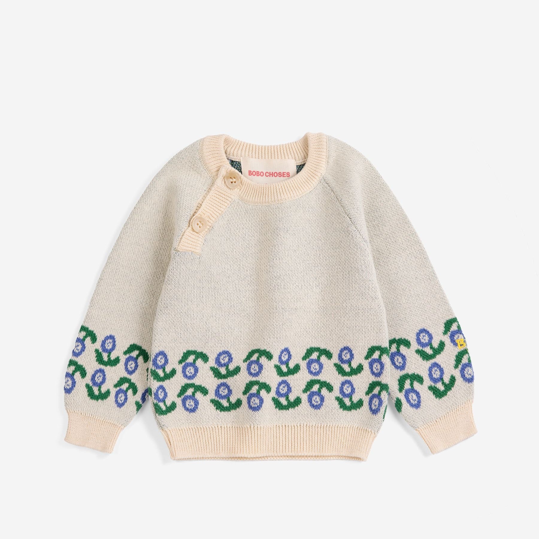 Stamp Bloom Jacquard Jumper (Offwhite)