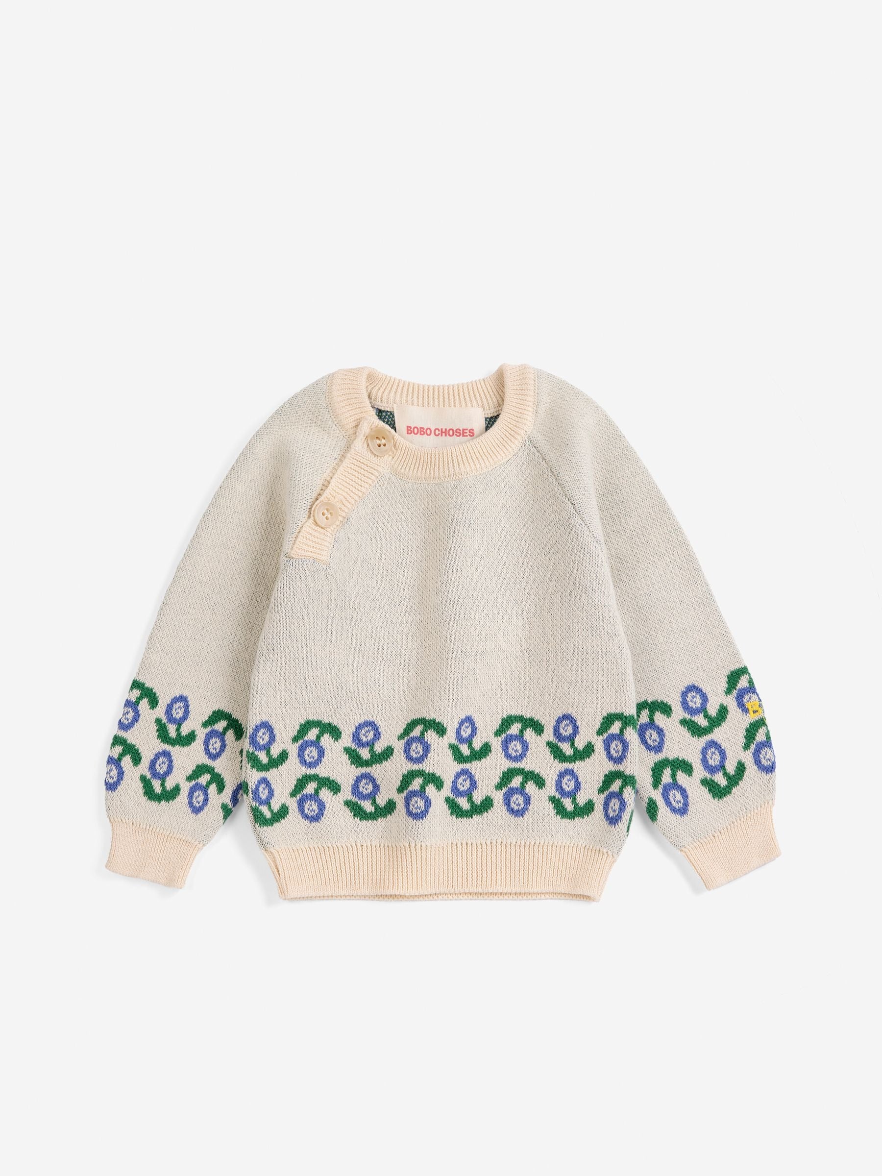 Stamp Bloom Jacquard Jumper (Offwhite)