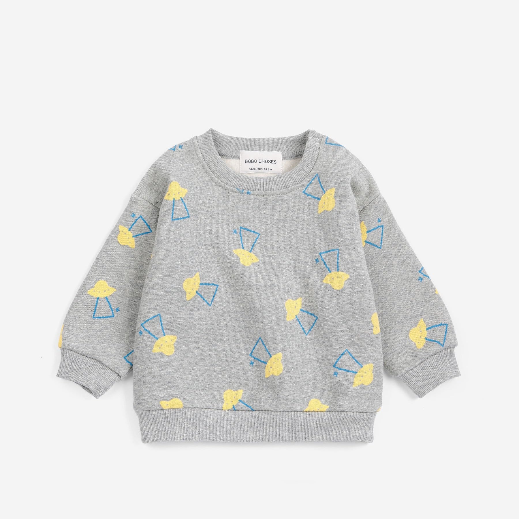 Pixel Abduction All Over Sweatshirt (Light Heather Grey)