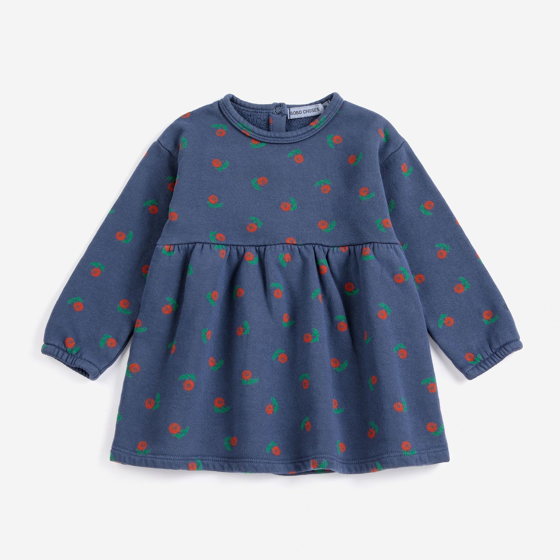 Stamp Bloom All Over Fleece Dress (Navy Blue)