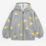 Pixel Abduction All Over Zipped Hoodie (Light Heather Grey)