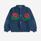 Stamp Bloom Cardigan (Midnight Blue)