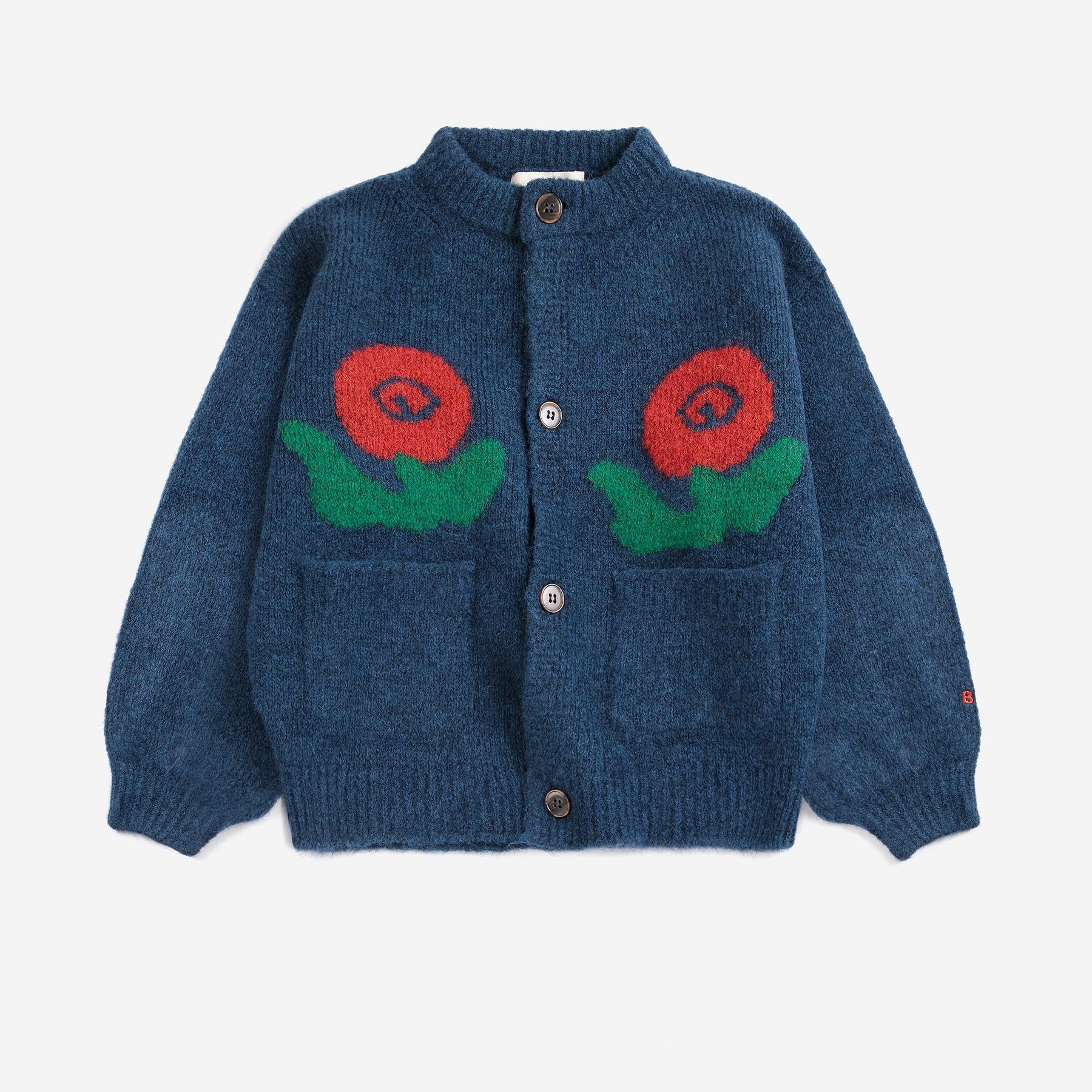Stamp Bloom Cardigan (Midnight Blue)