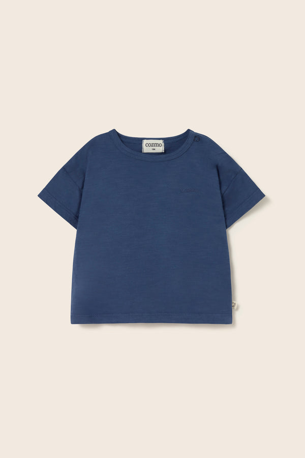 Soft Slub Cotton T-Shirt (Navy)