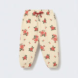Quilted Floral Baby Pants (Ivory)