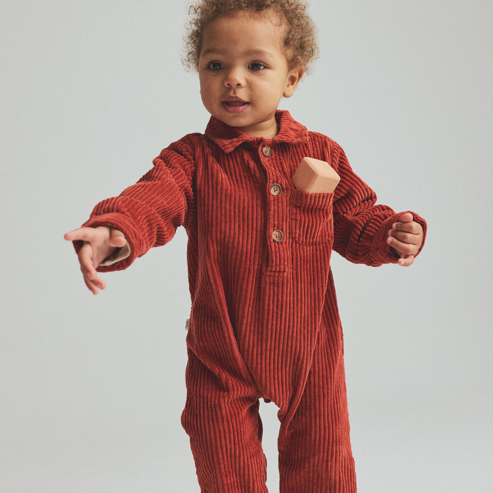 Baby Corduroy Jumpsuit (Ginger)
