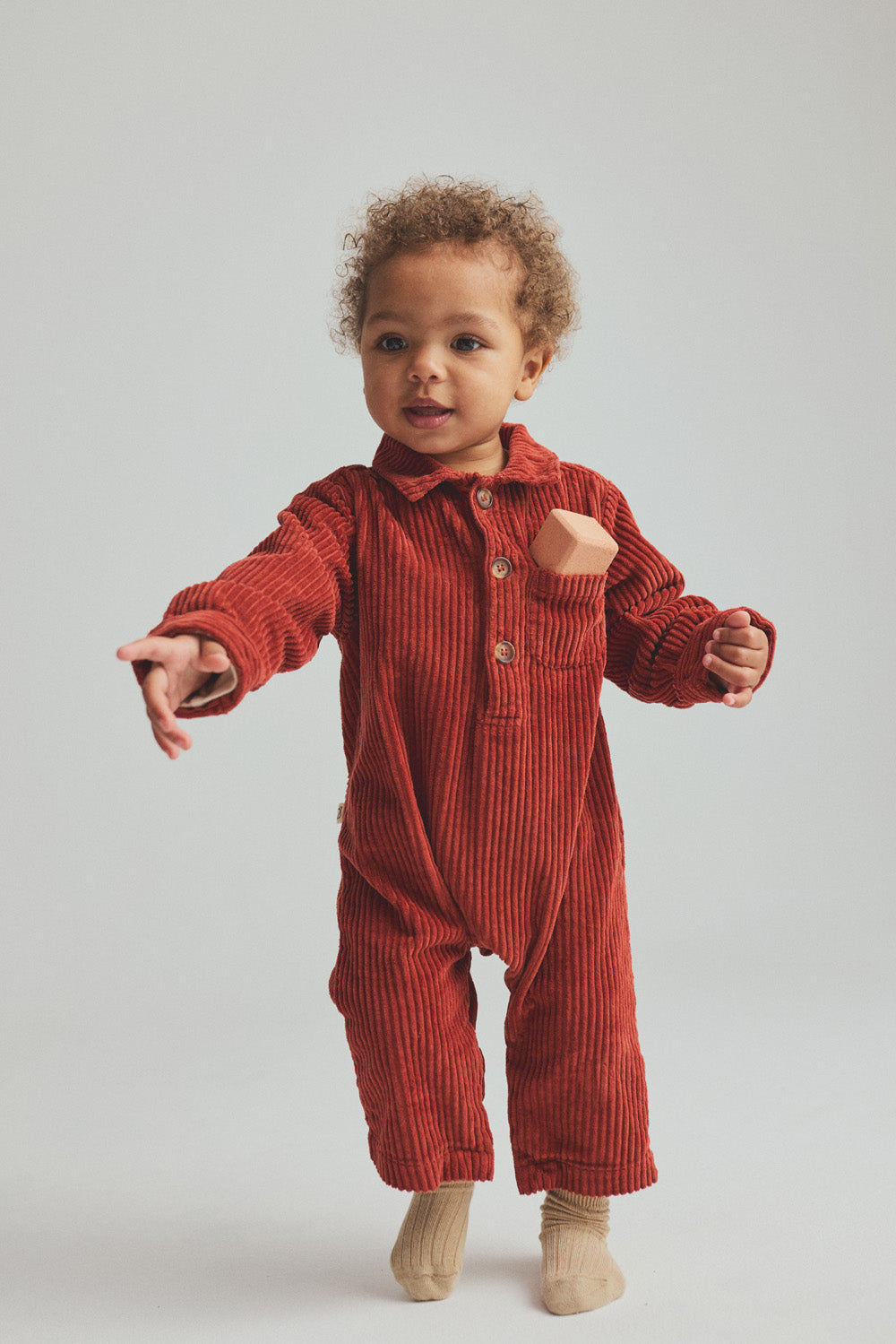 Baby Corduroy Jumpsuit (Ginger)