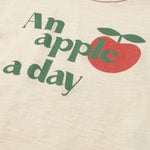 Soft Slub Cotton Print T- Shirt Apple (Ivory)