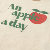 Soft Slub Cotton Print T- Shirt Apple (Ivory)