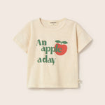 Soft Slub Cotton Print T- Shirt Apple (Ivory)