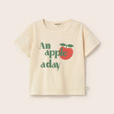 Soft Slub Cotton Print T- Shirt Apple (Ivory)