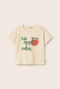Soft Slub Cotton Print T- Shirt Apple (Ivory)