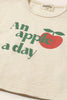 Soft Slub Cotton Print T- Shirt Apple (Ivory)