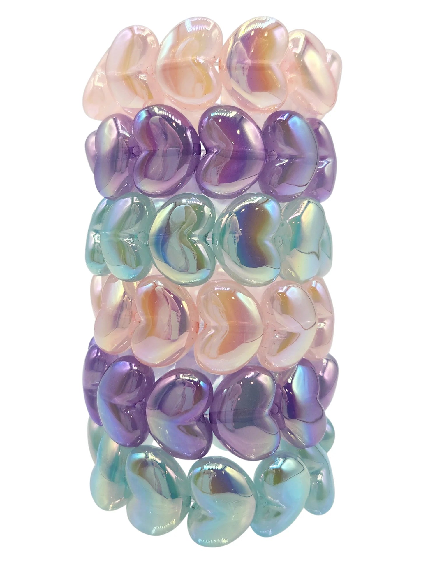 Chunky Heart Bracelets (Assorted Colors)