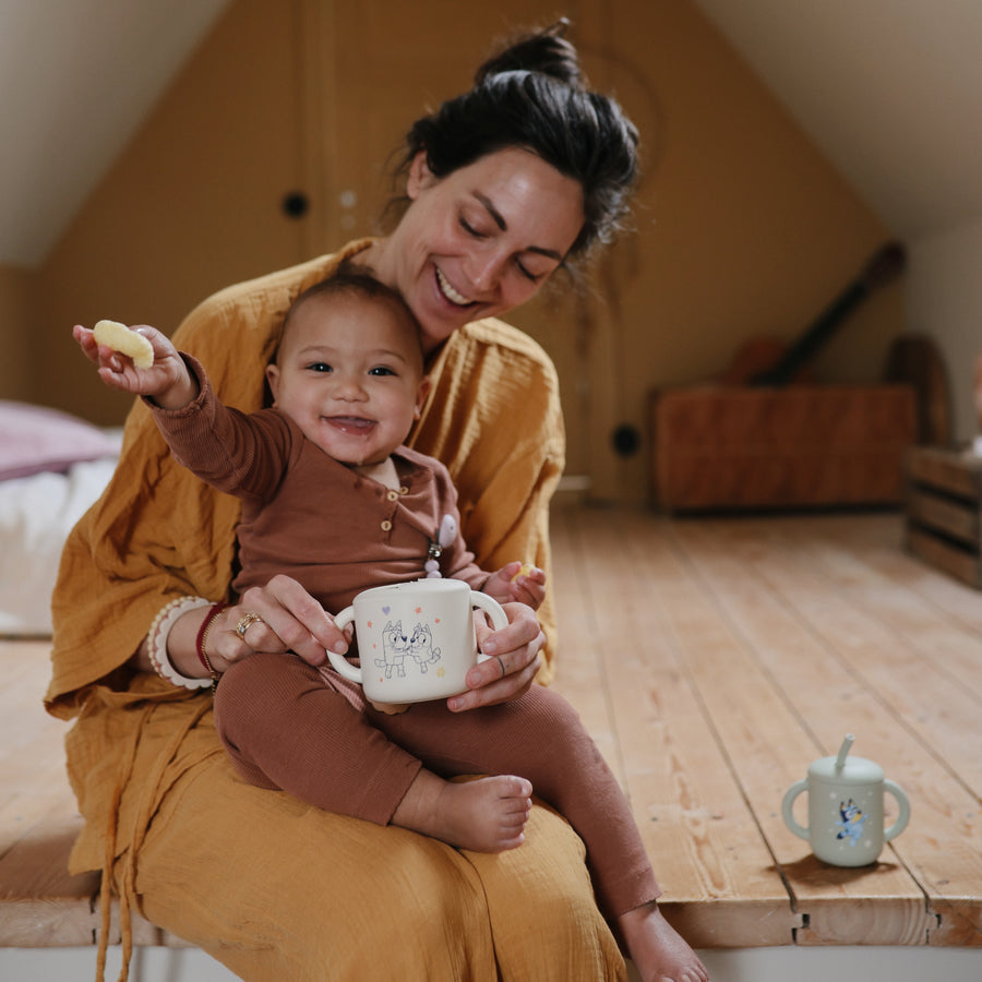 Bluey x Mushie Snack Cup (Blue Ivory)